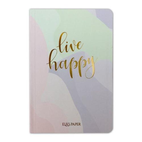 Pastel Live Happy - Defter | Kitap Ambarı