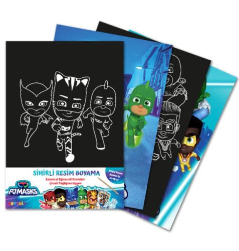 Pjmasks Sihirli Resim Boyama – Ahşap Kalem Hediyeli | Kitap Ambarı