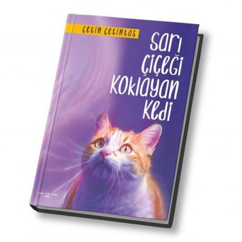 Sarı Çiçeği Koklayan Kedi | Kitap Ambarı