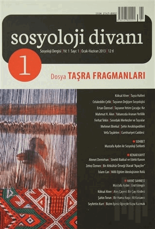 Sosyoloji Divanı Sayı: 1 Ocak-Haziran 2013 | Kitap Ambarı