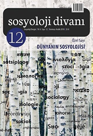 Sosyoloji Divanı Sayı: 12 Aralık 2018 Özel Sayı: Dünyanın Sosyolojisi 