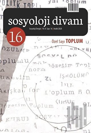 Sosyoloji Divanı Sayı: 16 Aralık 2020 Özel Sayı: Toplum | Kitap Ambarı