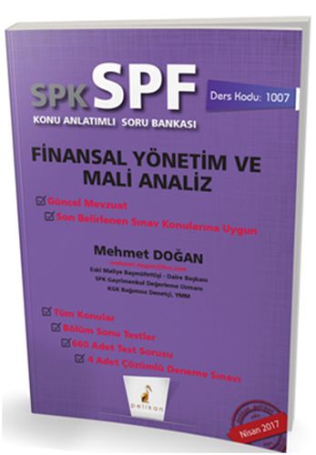 SPK - SPF Finansal Yönetim ve Mali Analiz Konu Anlatımlı Soru Bankası 