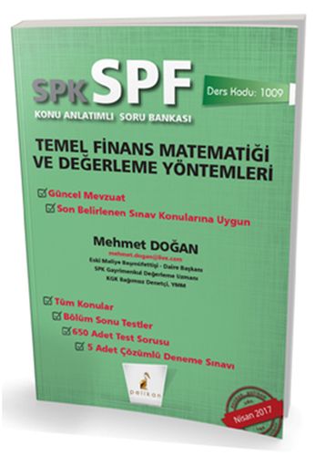 SPK - SPF Temel Finans Matematiği ve Değerleme Yöntemleri Konu Anlatım