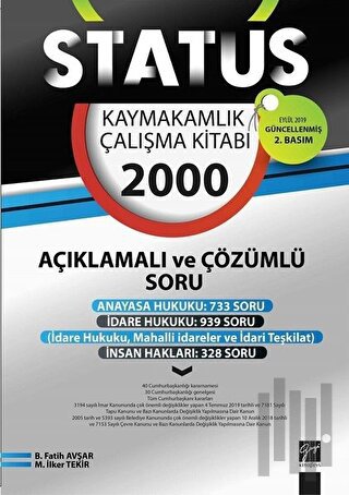 Status Kaymakamlık Çalışma Kitabı | Kitap Ambarı