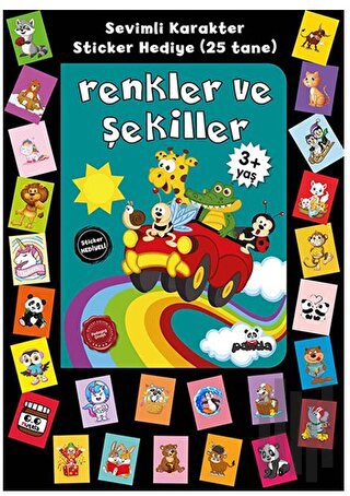 Stickerlı 3+ Yaş Renkler ve Şekiller (Ciltli) | Kitap Ambarı