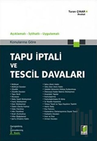 Tapu İptali ve Tescil Davaları (Ciltli) | Kitap Ambarı