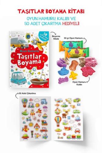 Taşıtlar Boyama Kitabı - Oyun Hamurlu - 3 Yaş + | Kitap Ambarı