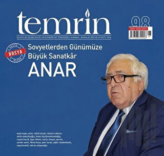 Temrin Düşünce ve Edebiyat Dergisi Sayı: 98 Kasım - Aralık 2019