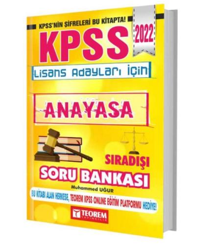 2022 KPSS Lisans Adayları İçin Sıra Dışı Anayasa Soru Bankası | Kitap 