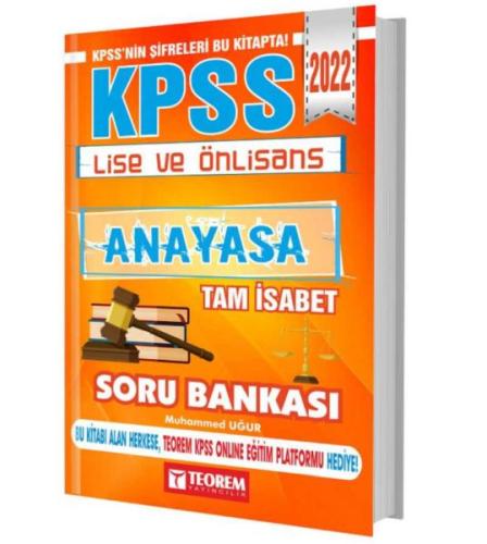 2022 KPSS Lise ve Önlisans Tam İsabet Anayasa Soru Bankası | Kitap Amb