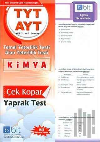 TYT AYT Kimya Yaprak Test | Kitap Ambarı