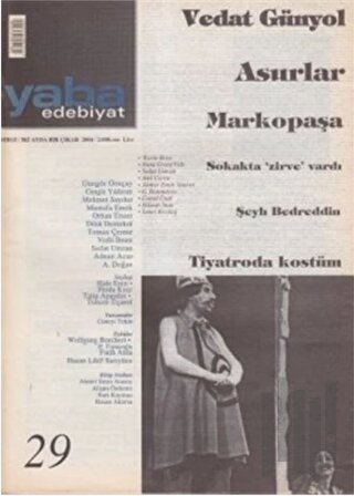 Yaba Edebiyat Dergisi Sayı: 29