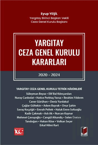 Yargıtay Ceza Genel Kurulu Kararları 2020 - 2024 (Ciltli) | Kitap Amba