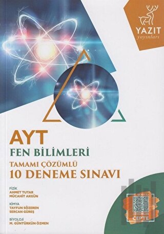 Yazıt YKS AYT Fen Bilimleri Tamamı Çözümlü 10 Deneme Sınavı | Kitap Am