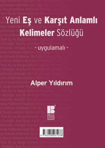 Yeni Eş ve Karşıt Anlamlı Kelimeler Sözlüğü | Kitap Ambarı