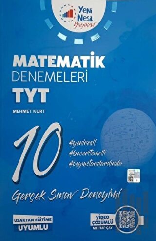 Yeni Nesil YKS TYT Matematik 10 Deneme Sınavı | Kitap Ambarı