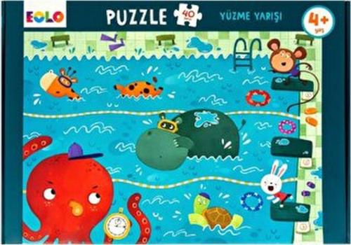 Yer Puzzle-40 Parça Puzzle - Yüzme Yarışı | Kitap Ambarı